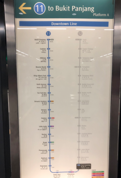 Downtown Line Map